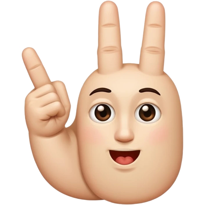 Middle finger with growing face  emoji
