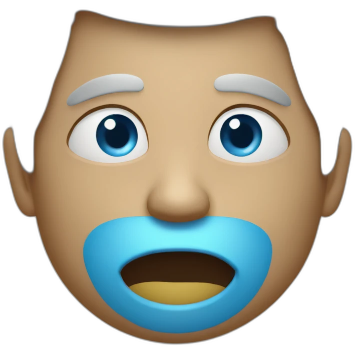 Ojo azul en grande emoji