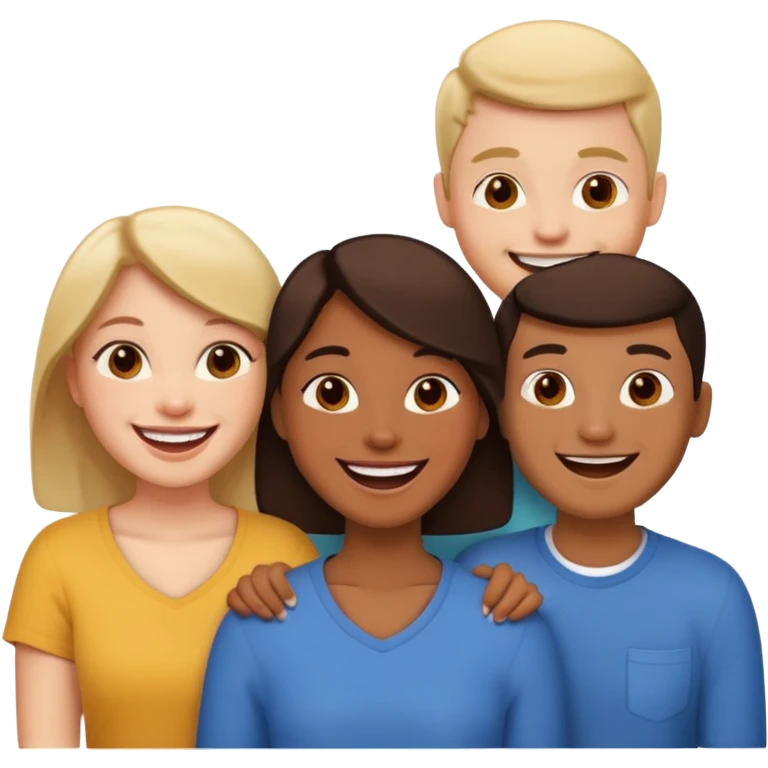 three interlaced friends emoji