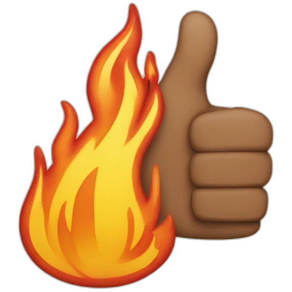 flames thumbs up emoji