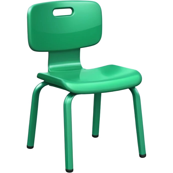 Silla de plástico verde emoji