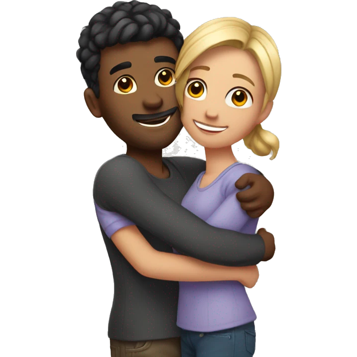 Hugging boyfriend  emoji