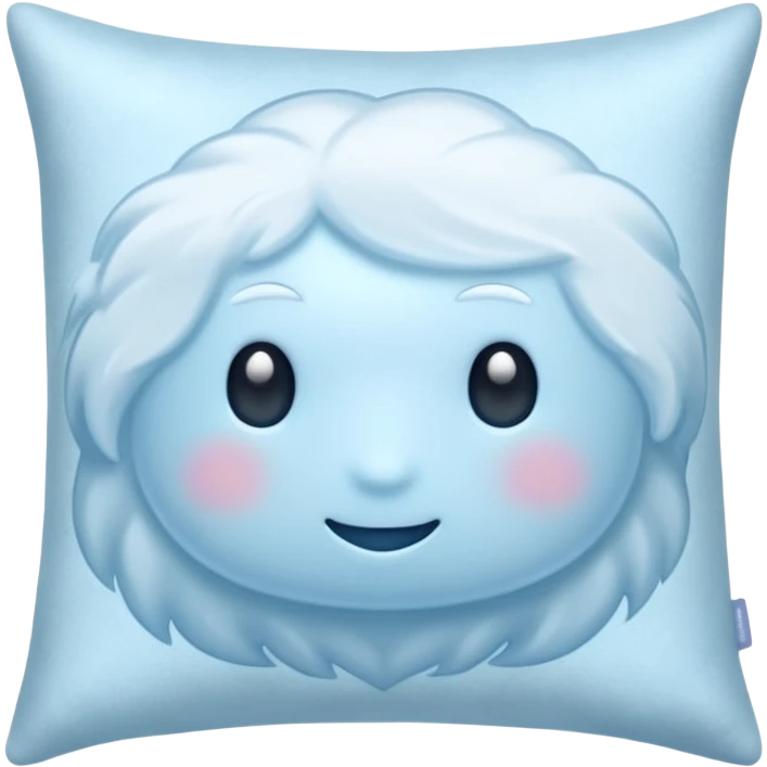 basic ethereal pillow colored icy blue and silver emoji