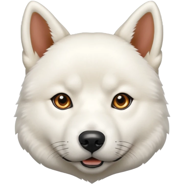 White Jindo dog has sharp face line emoji