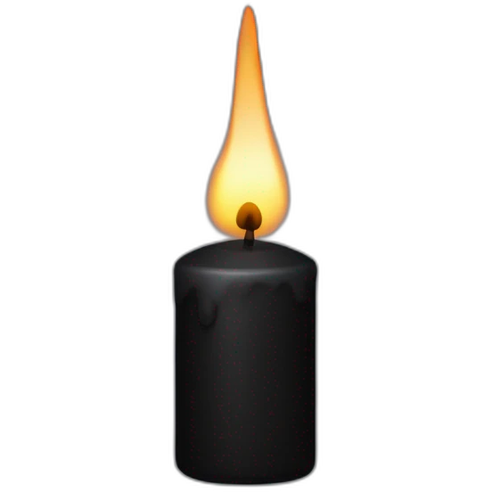 Black candle with a pentagram emoji