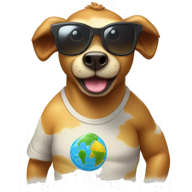 Hazme un emoji de una vaca surfeando con gafas de sol emoji