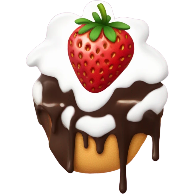 Strawberry with chocolate  emoji