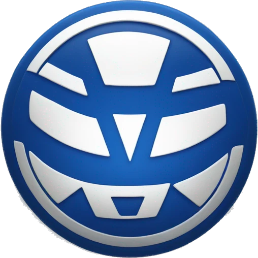 Volkswagenlogo stand on a Blue R emoji