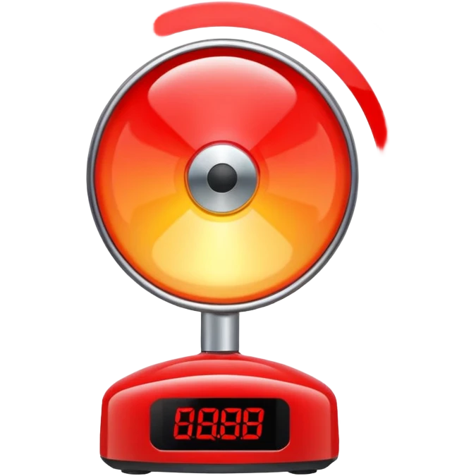 red rotating alarm light, minimal, no text emoji