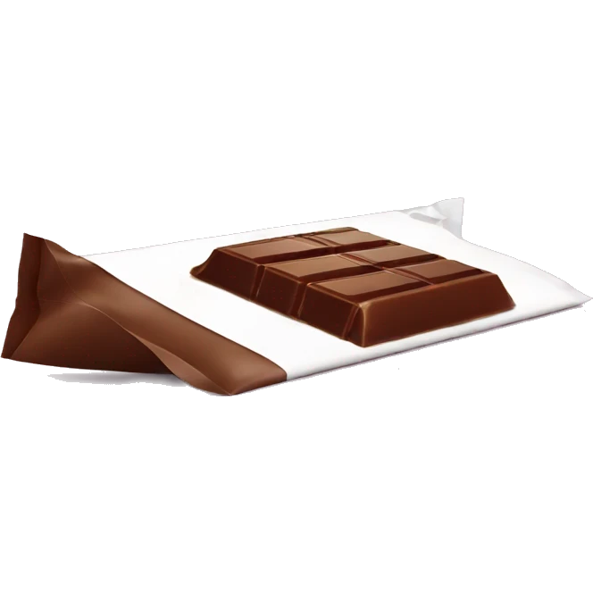 chocolate bar in packaging emoji