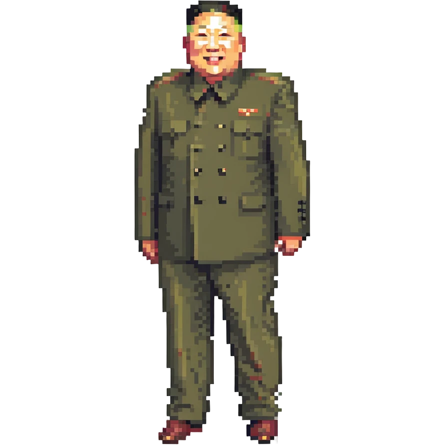 skinny smiling Kim Jong Un, alternate pose emoji