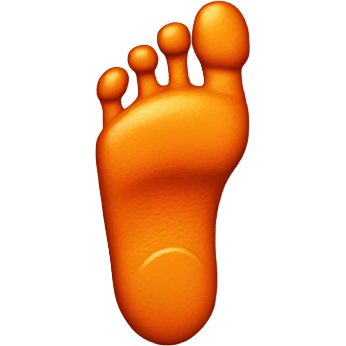 Orange foot emoji