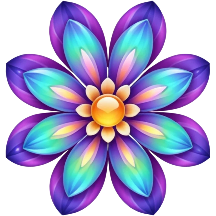 Space-Petalled Flower,  emoji