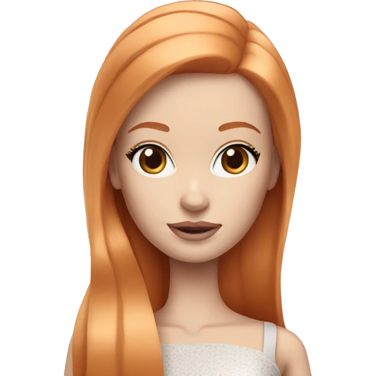 Pale Barbie ginger emoji