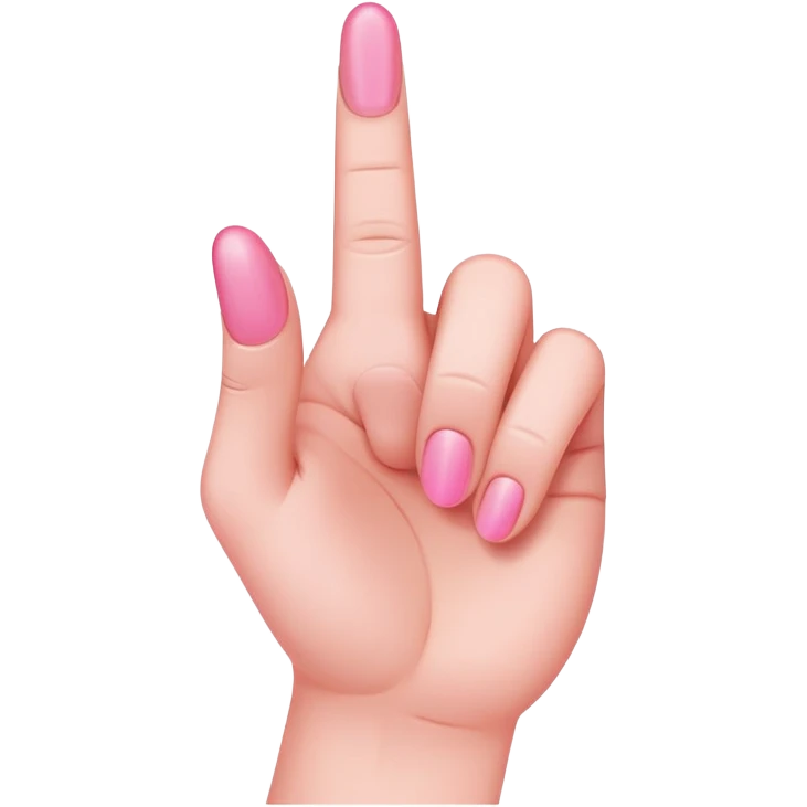 Pink middle finger  emoji