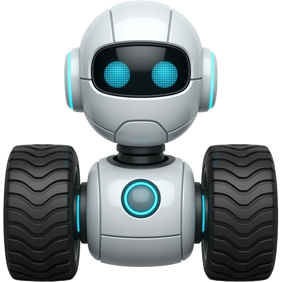 Female robot with wheels emoji