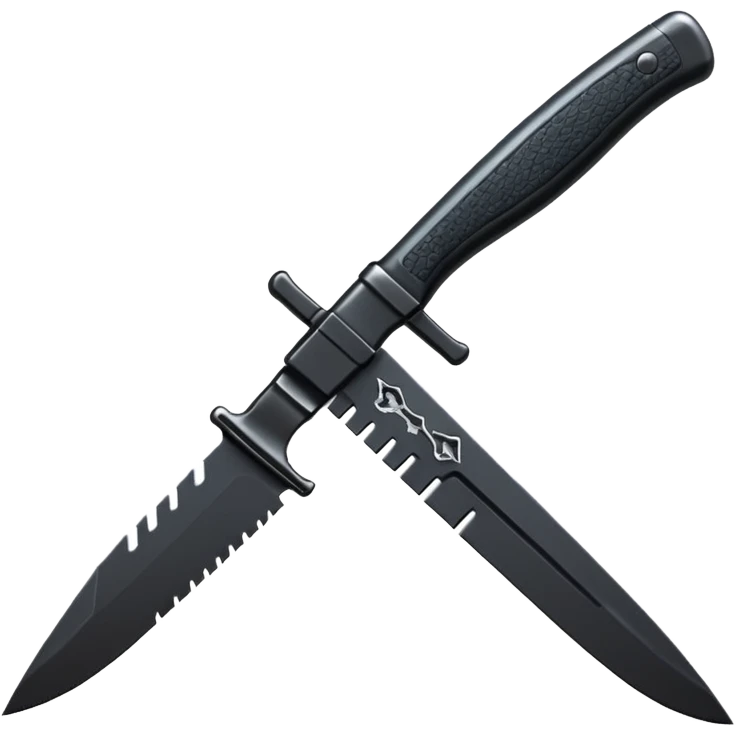 ninja knife all black emoji