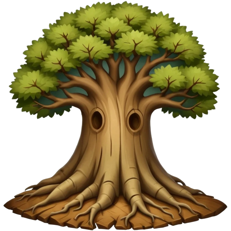 tree with visible roots emoji