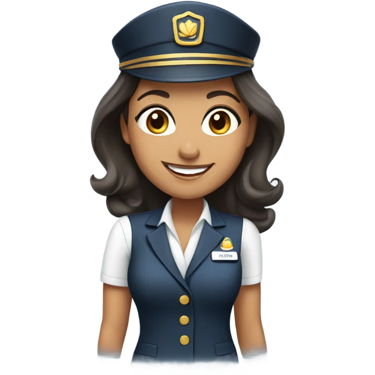 Latina flight attendant  emoji