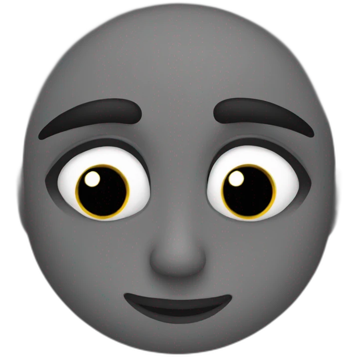 Big black eyes emoji