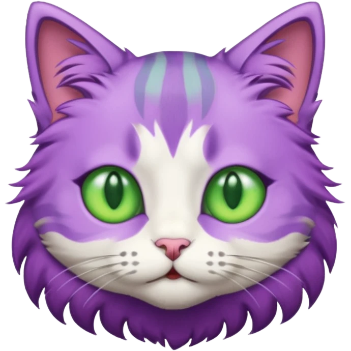 purple haired cat emoji