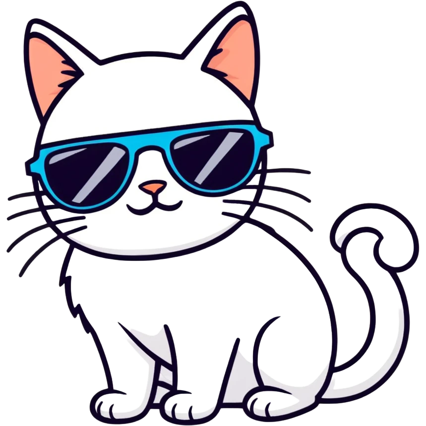 Cat with sunglasses emoji