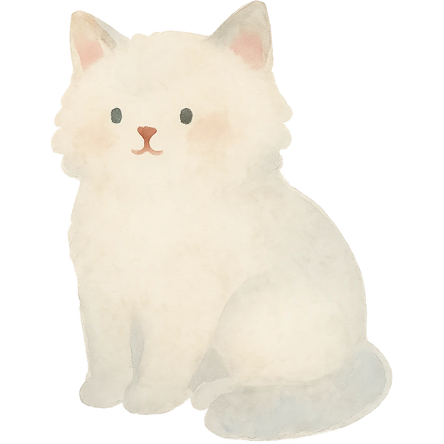 fluffy, soft edges, gentle colors, watercolor art style emoji