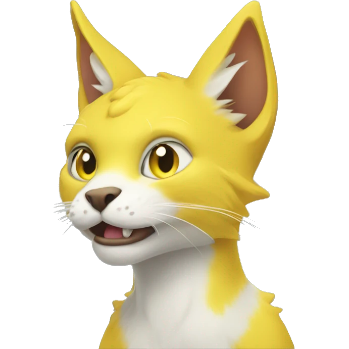 Yellow lombax-sergal-cat emoji