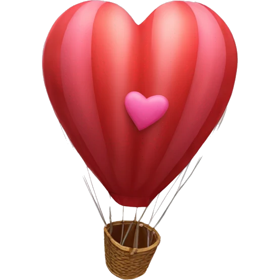 Valentine’s Day hot air balloon emoji