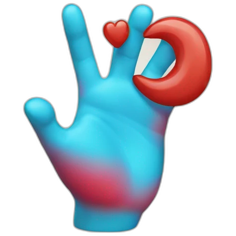 cœur dans les mains emoji