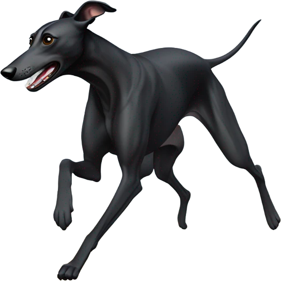 Black greyhound racing emoji