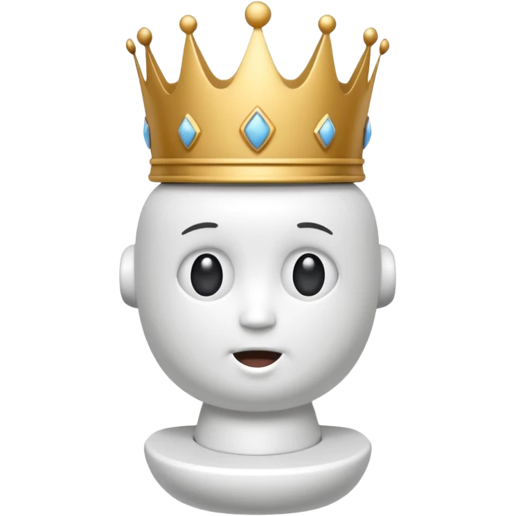 skibidi toilet character with a crown emoji