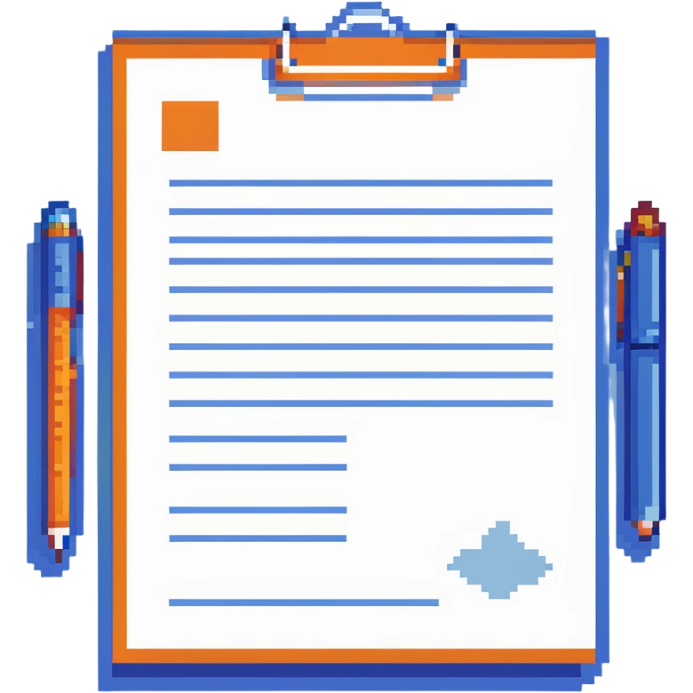 blue exam document emoji