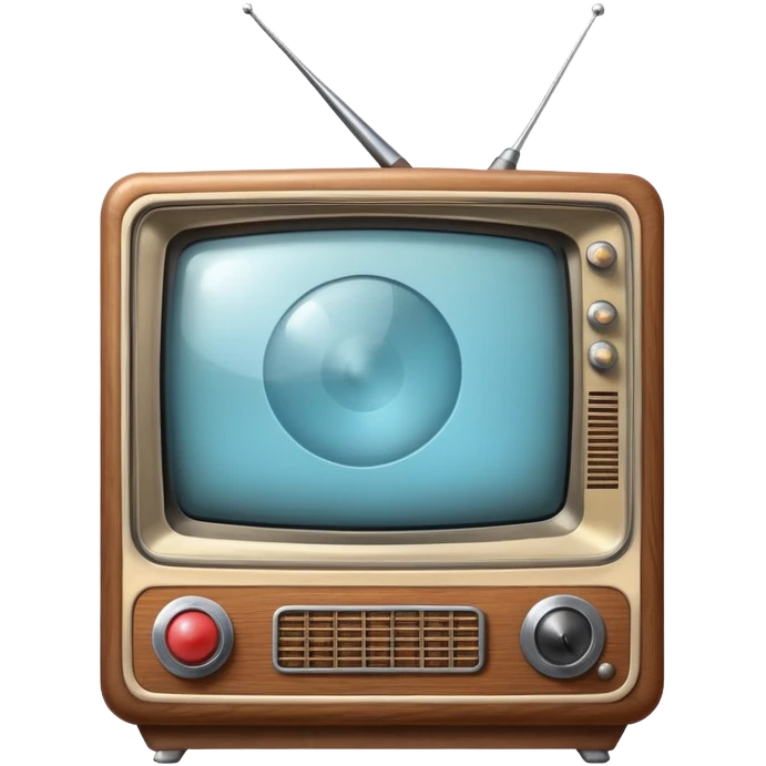 Old vintage television with antenna emoji