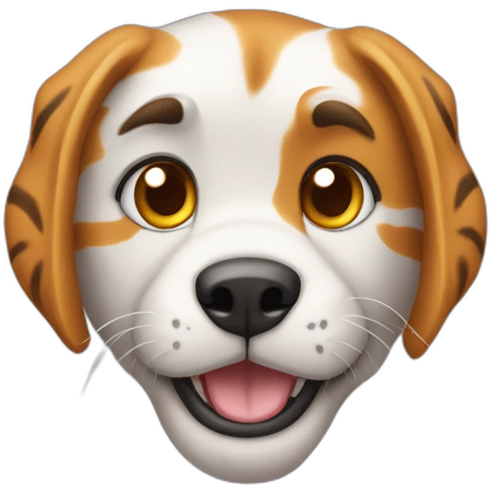 Chien et chat tigre emoji