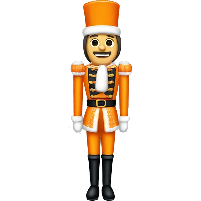 Orange christmas nutcracker full body emoji