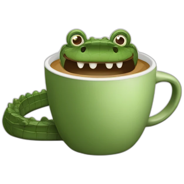 crocodile coffee emoji