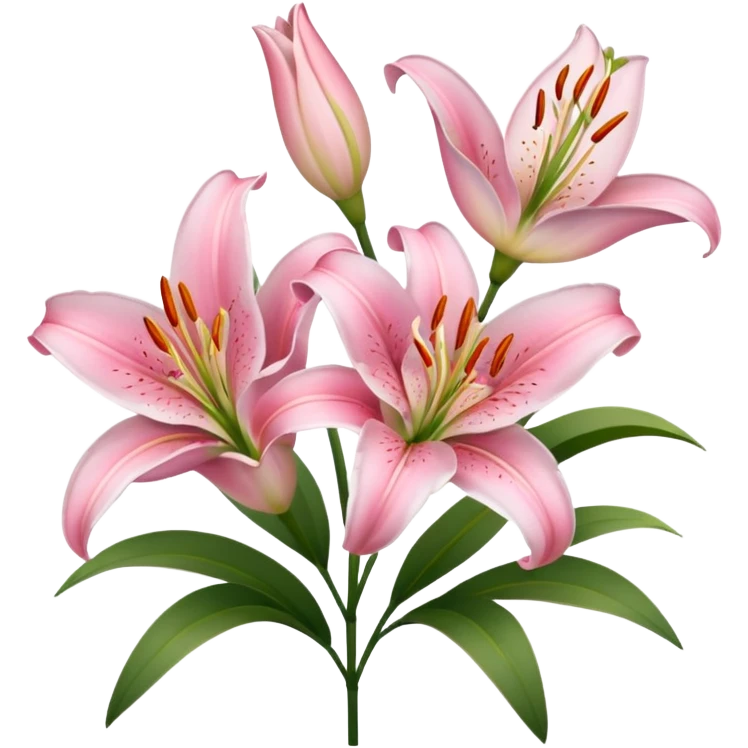 Pink lilies emoji