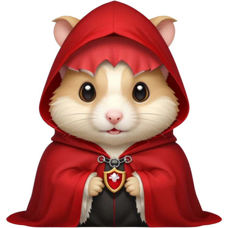 { "type": "object", "look": "hamster in red collar cloak", "description": "a vampire hamster wearing a red collar cloak" } emoji