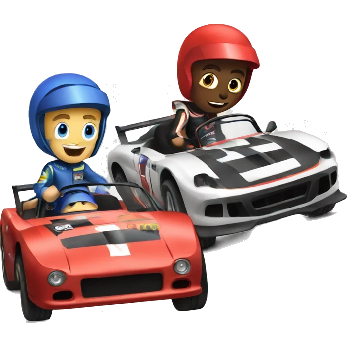 duel of 2 car racers emoji