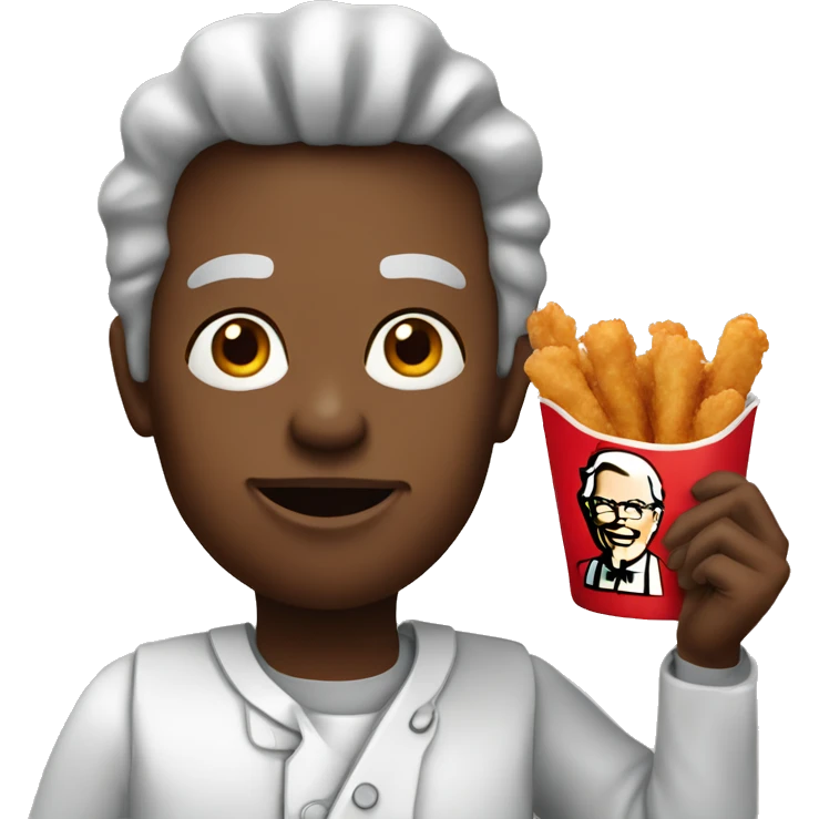 A person eating kfc emoji