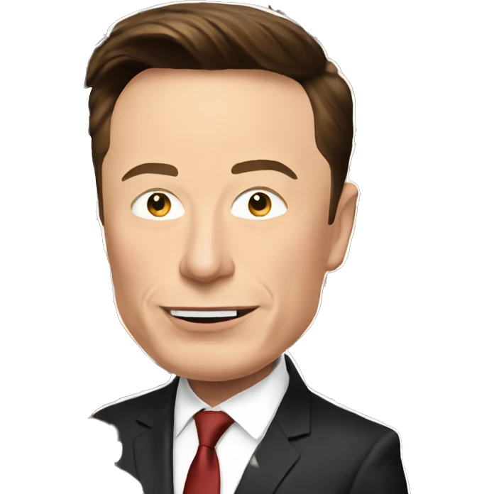 Elon musk at a democratic rally  emoji