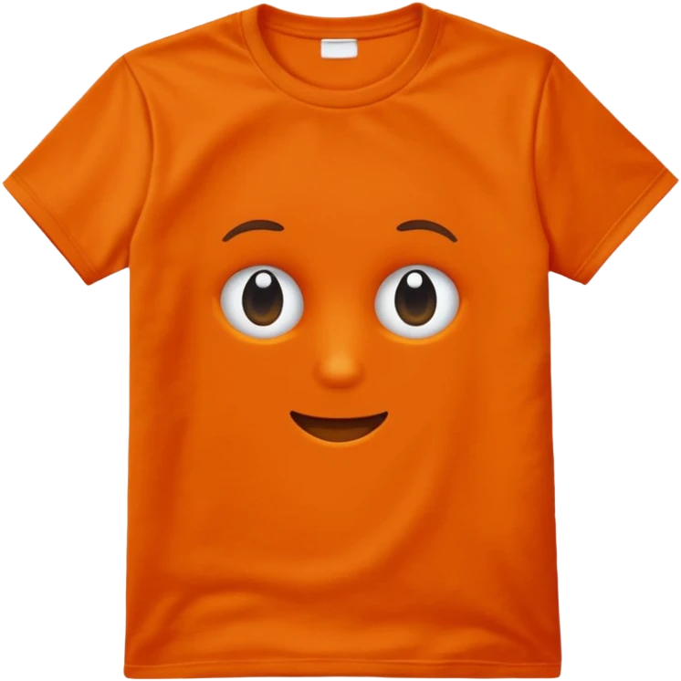 orange tshirt plain emoji