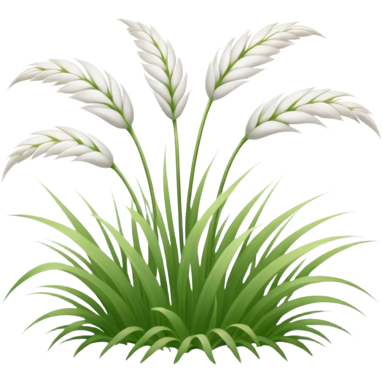 Ethereal white grass emoji