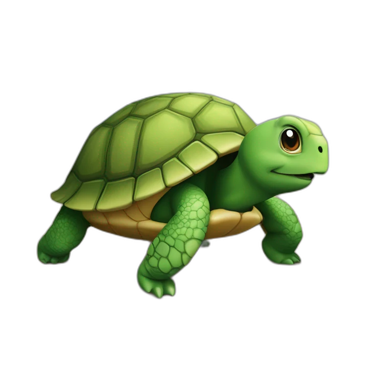 Tortue sur une tortue emoji