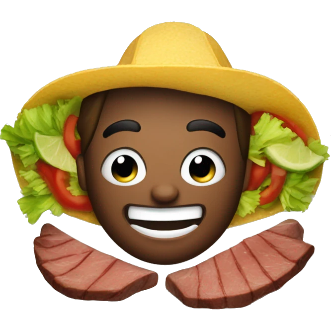 Steak tacos on a plate 3 emoji