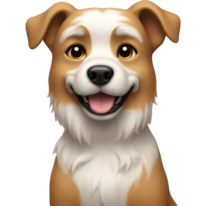 Dog with a pomp emoji