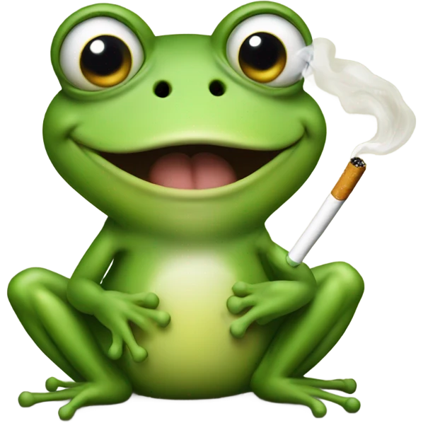 peepo frog smoking  emoji