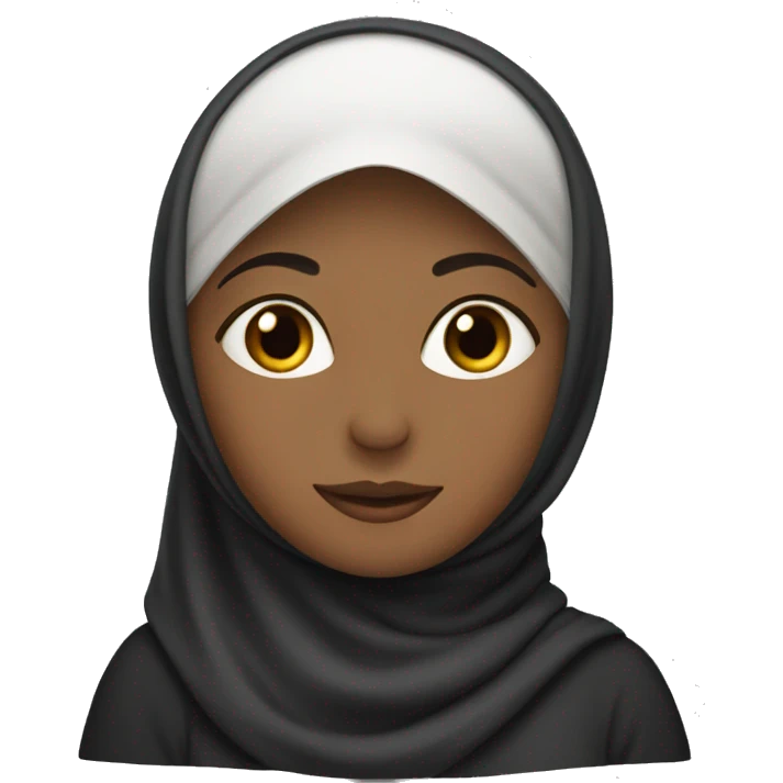 a woman wearing hijab and have 2 children emoji