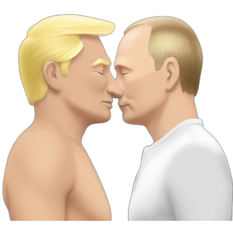trump and putin kissing, LGBTQ+ friendly, positivity, inclusiveness emoji